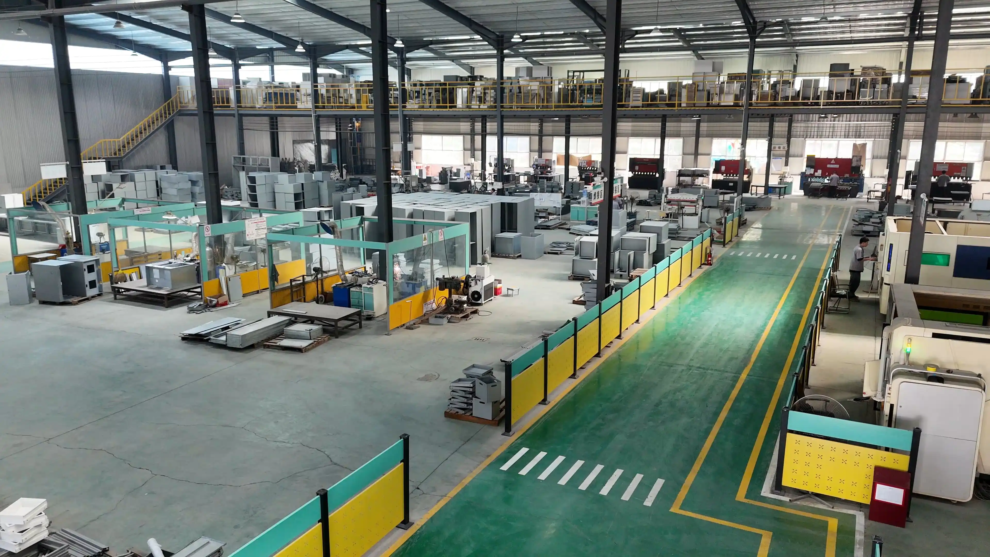 ZHOBAI organised production floor with multiple workstations