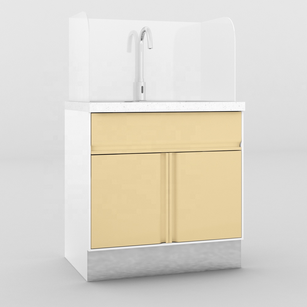 Modern Stainless Steel Spa & Medical Vanity Cabinet with Sinks for Hospital Clinics Schools Workshops & Spa Therapies