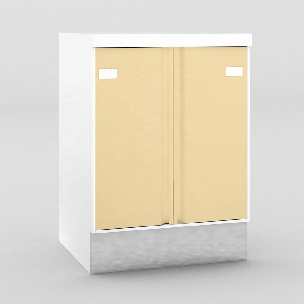 Commercial Heavy-Duty 2-Door Stainless Steel Cabinet Modern Baseboard for Dining Supermarket Home Kitchen Hotel Clinic Use