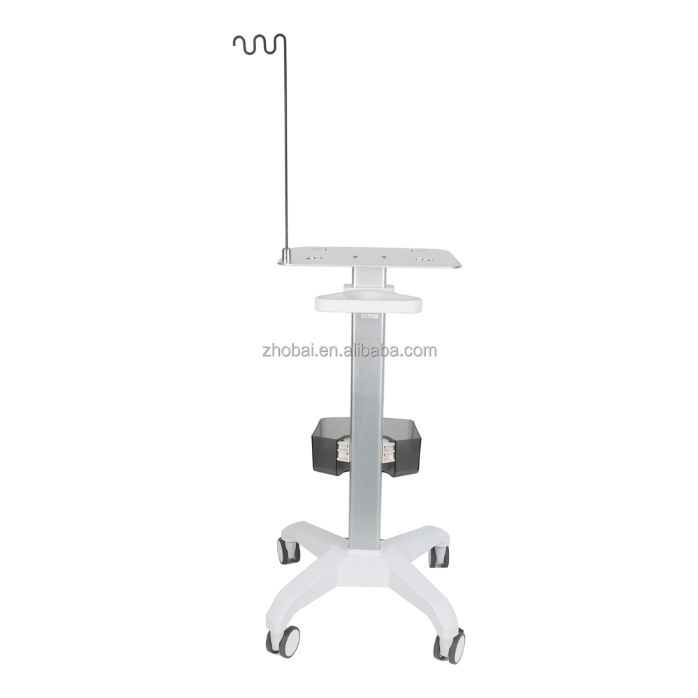 All One VESA Modern Hospital Trolley Height Adjustable Mobile Medical Laptop Cart Cable Winder Storage Arm Dental School
