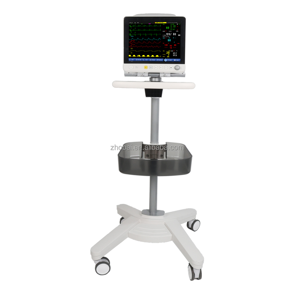 Hot Sale High Quality Adjustable Medical Trolley for Clinics Hospitals Small Four-Wheel Quick Break Design Dental Usage Hotels