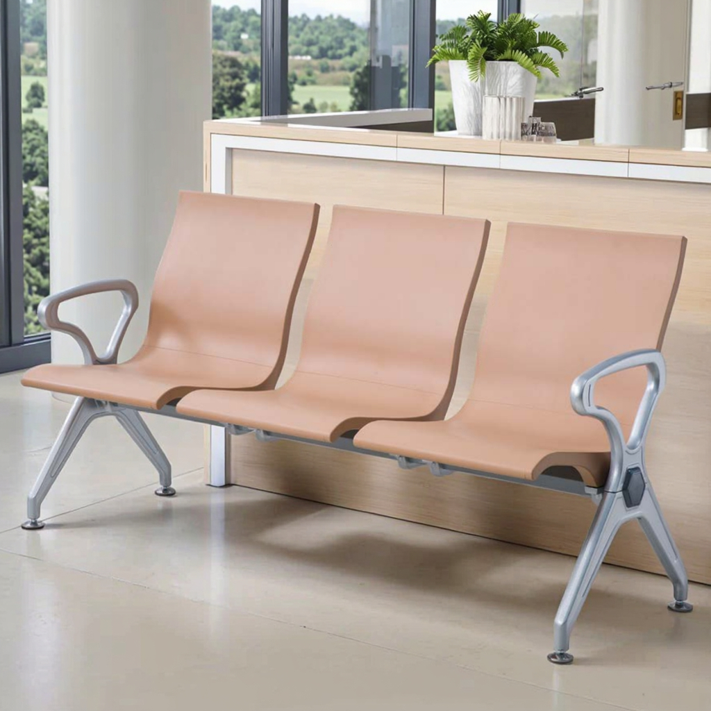 High Quality Modern Customizable USB Port Aluminum Alloy Electric PU Hospital Waiting Chairs for School Clinic Dental Hospital