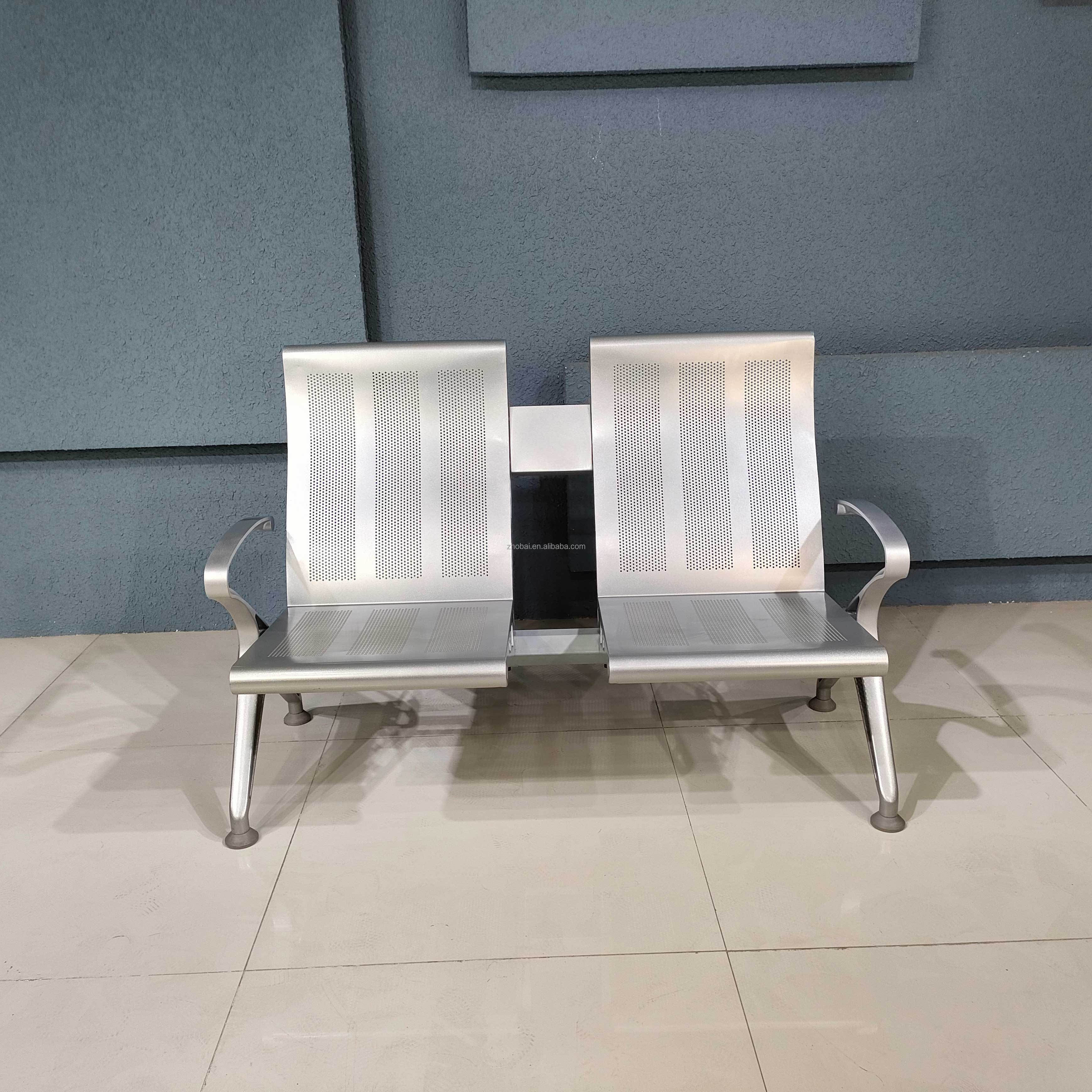 Modern Stainless Steel Armchair for Waiting Rooms 1 3 or 5 Seat Options for Airport Hospital School or Gym Use