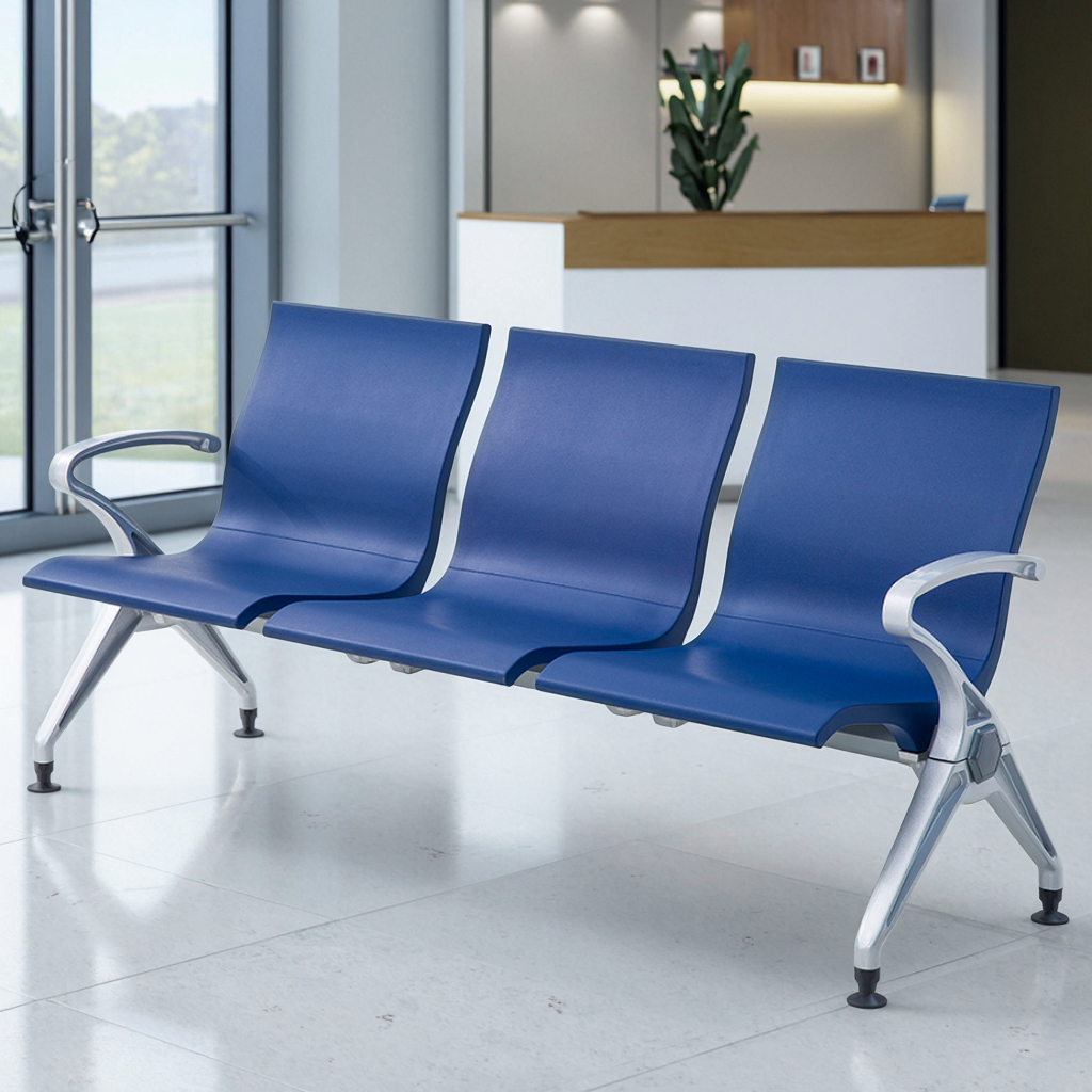 Modern PU Leather Armrest Waiting Room Chairs for Clinics Airports Hospitals Barber Salons Gyms for Reception Conference Guests