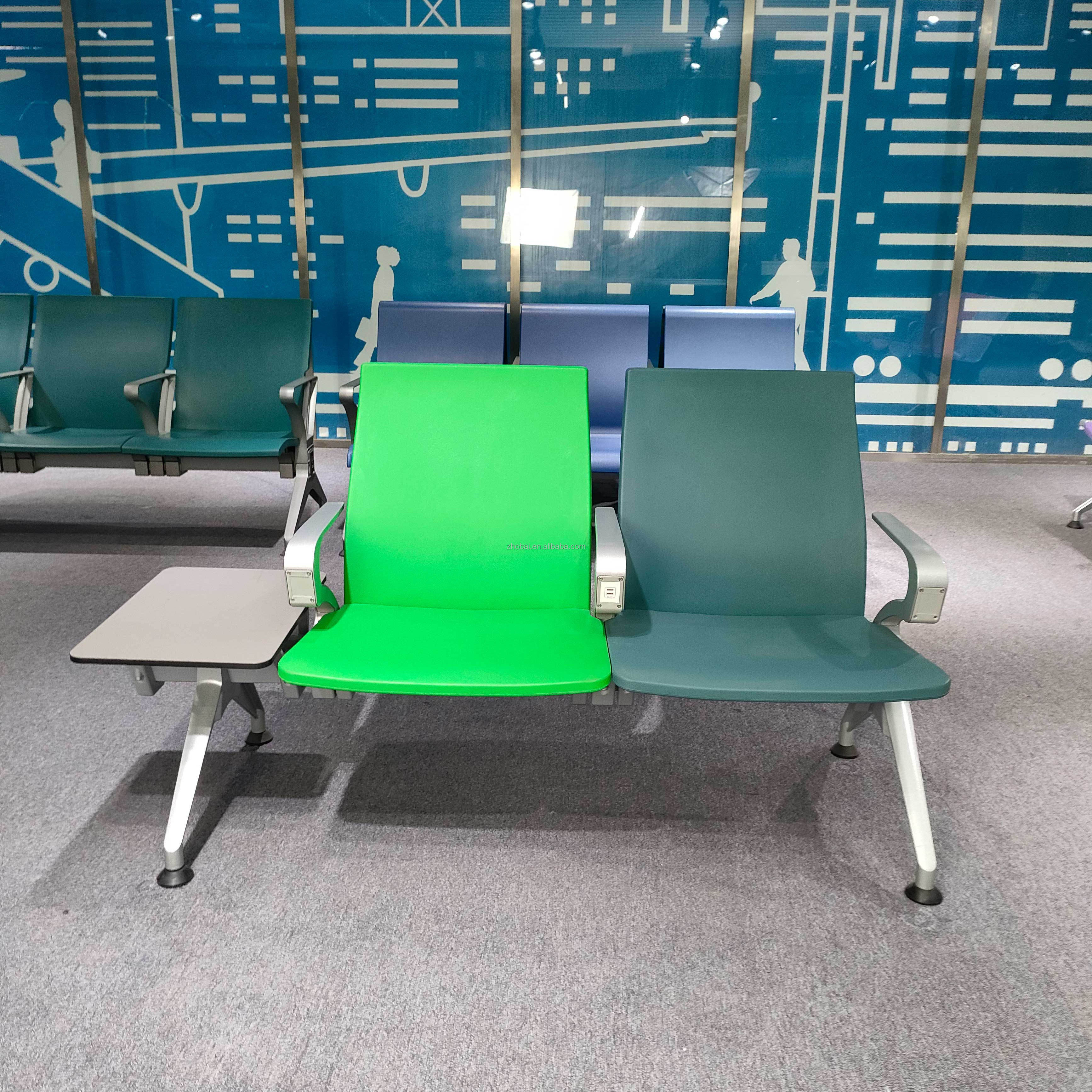 High Quality Customized Modern PU Hospital Waiting Chairs 1 3 5-Seat Options Gym Dining Public Office Hospital Areas Aluminum