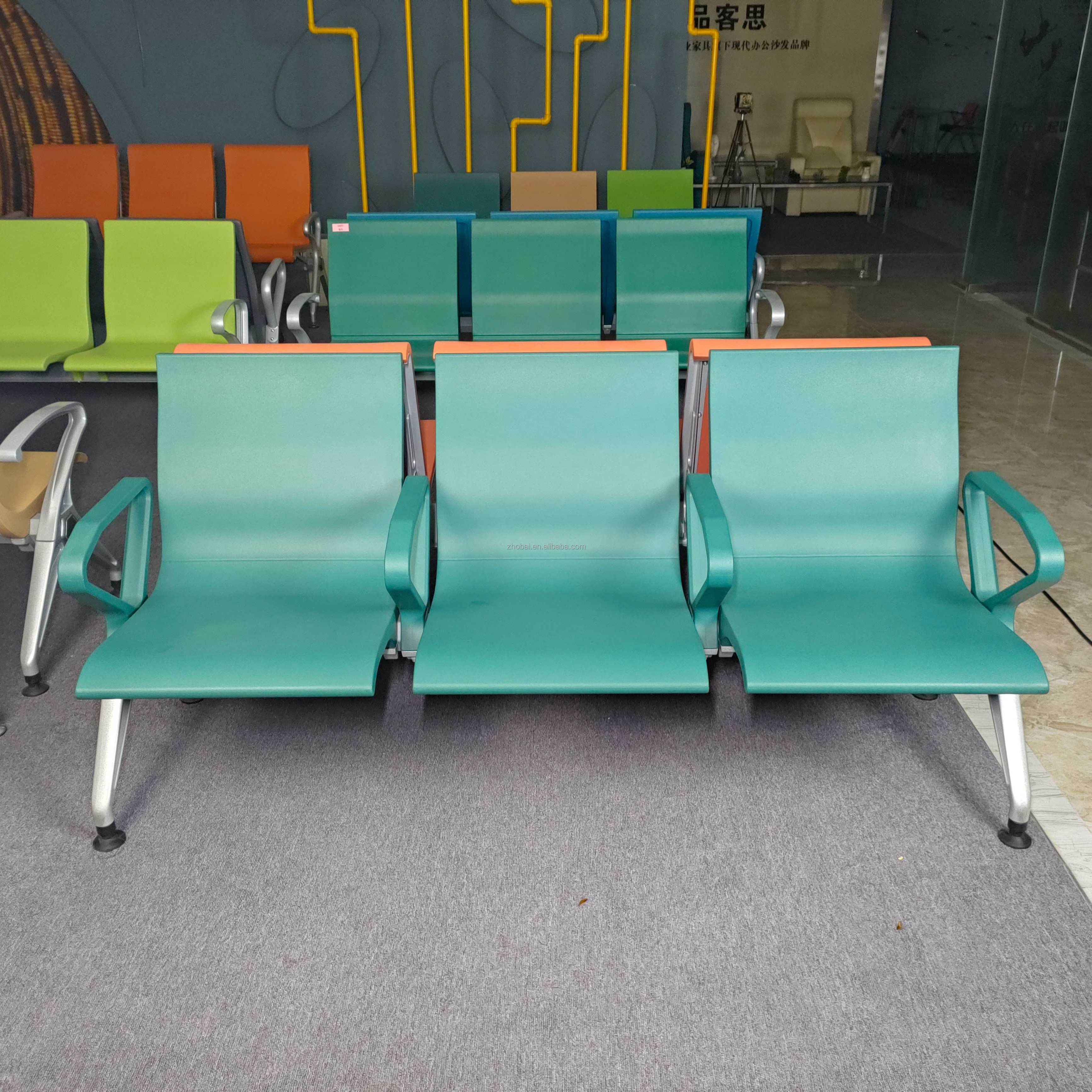 High Quality Customized 1 3 5-Seat Modern PU Hospital Waiting Chairs for Clinic Dental Public Office School Gym Areas