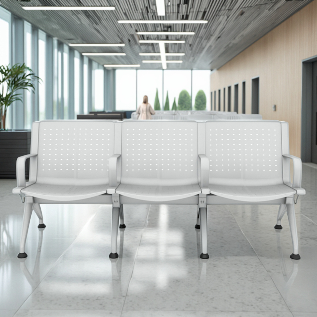 Customized High Quality Modern Design 3-Seater Stainless Steel School Clinic Dental Office Waiting Chair for Gym Hospital Public