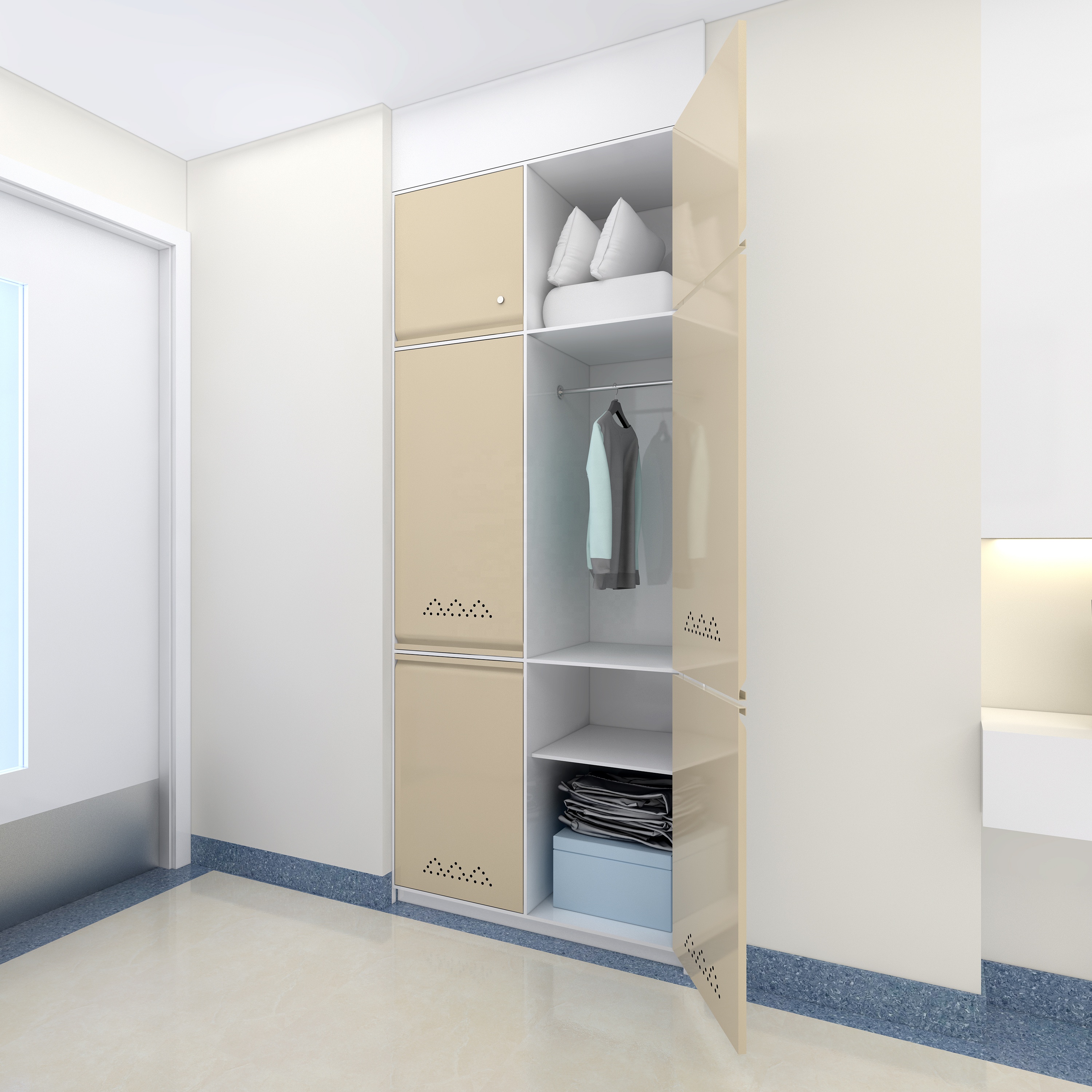 Customized Stainless Steel Storage Cabinet for Hospitals Hotels Doctor's Offices Patient Rooms-Modern Design Durable