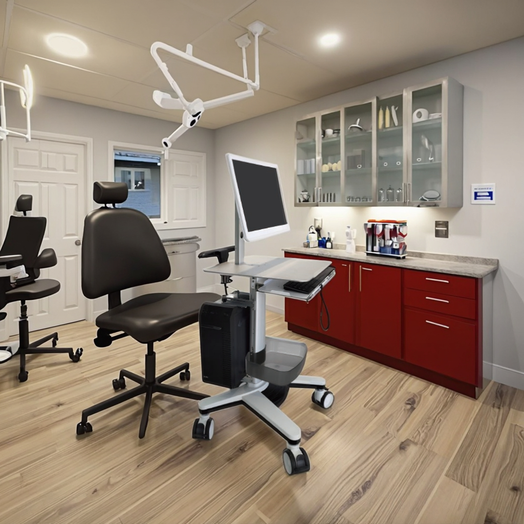 High Quality Silent Wheel Dental Oral Scanner Cart with Monitor Stand Modern Design for Hospital & Clinic for Hotels & Malls