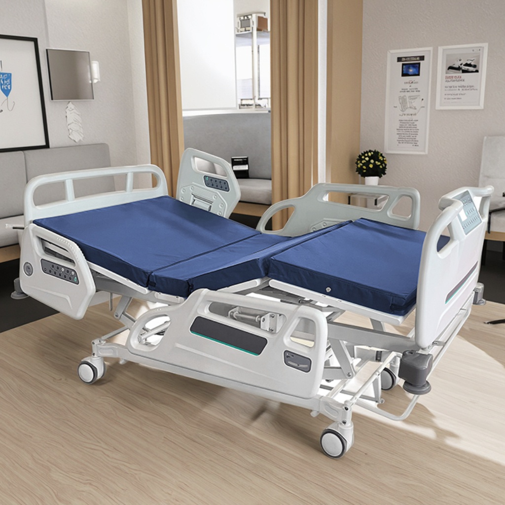 Sample Available - Advanced 4-Section Electric Hospital Bed with LINAK Motors Adjustable Medical ICU Bed
