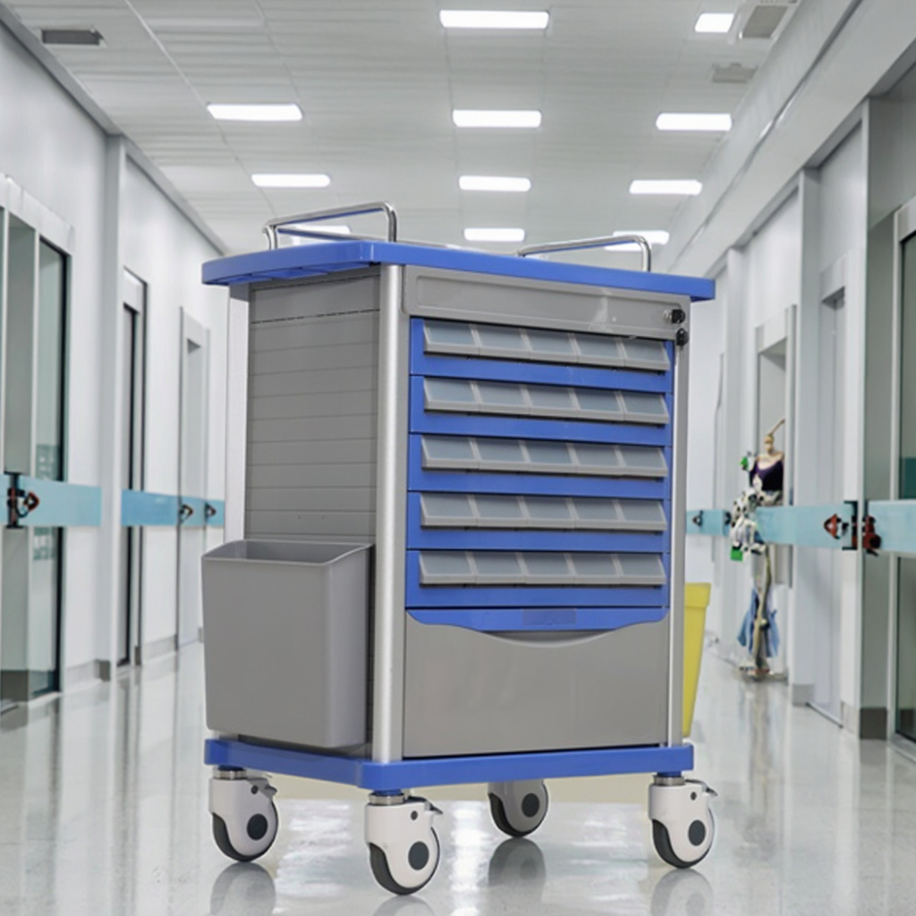 Hospital Pharmacy Management Center 100-Dose Cabinets Centralized Waste Control ABS Material Modern Design 4 Castors Hotel