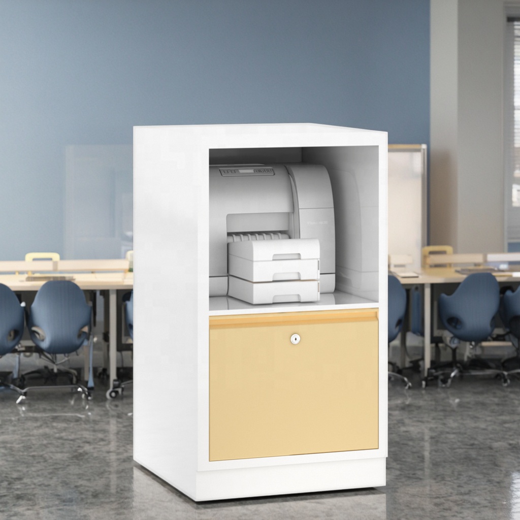 Modern Compact Stainless Steel Medical Cabinet Hospital Home Office School Use Workstation Paper Tray Ventilation Cutouts