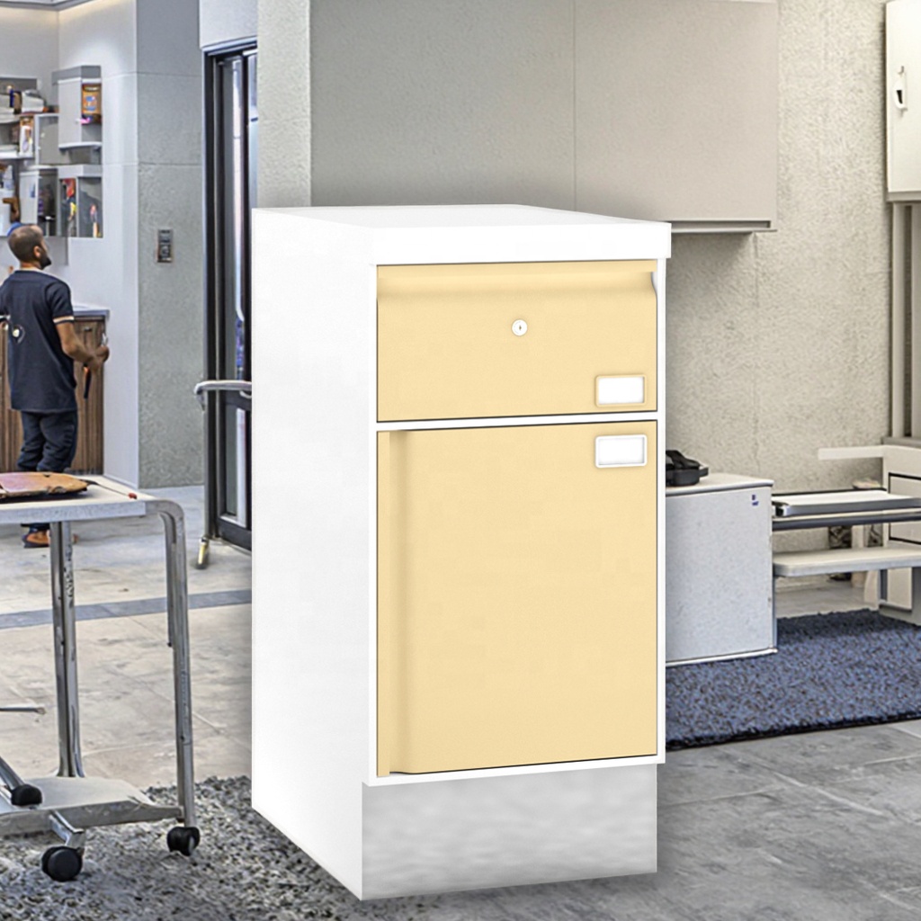 Modern Hospital Underbench Single Drawer Unit 810mm Stainless Steel Medical Equipment Storage Ball-Bearing Slides Durable