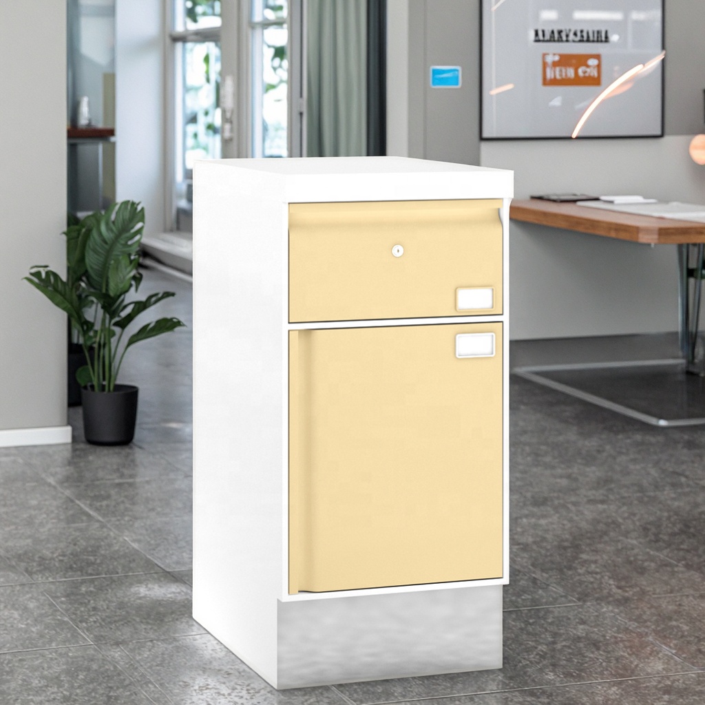 Modern Compact Stainless Steel Single Drawer Hospital Clinic Base Cabinet 780mm Reinforced Corners Cable Management System