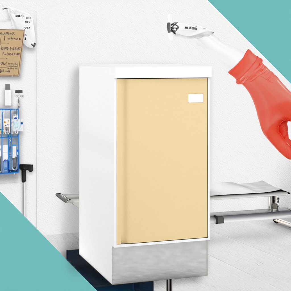 Unified Full-Height Hospital Cabinet Door Base Module 790mm Featuring Tempered Glass Panel Lock System Stainless Steel Durable