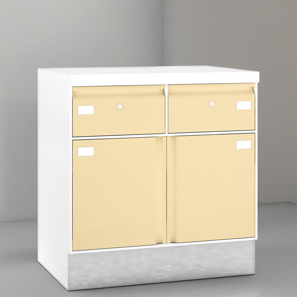 Counter Height Dual Access Dental Cabinet 800mm Stainless Steel Featuring Pull-Out Trays Locking Mechanism Hospital Use