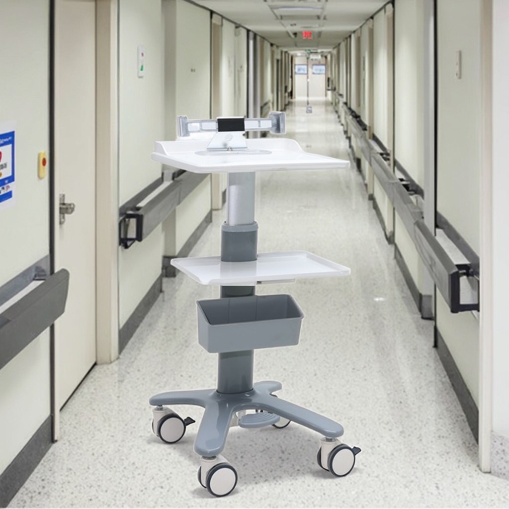 High-Capacity ABS Modern Hospital Document Management Cart CE Certified Dual-Sided 50-Slot Organization 4 Castor Dining School