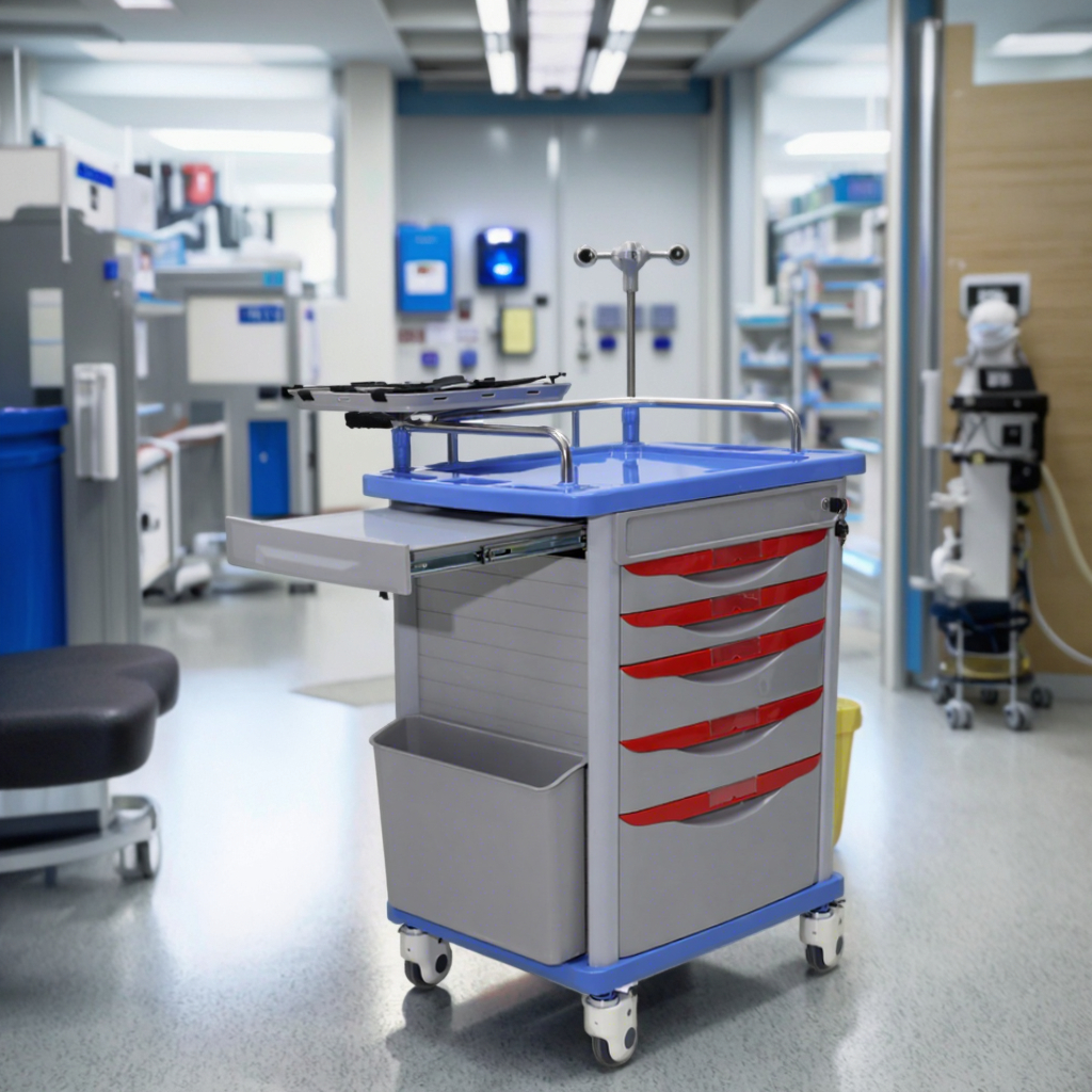 SWAT Grade Modern Medical Evacuation Cart Hospital Living Room Use Low-Profile Impact-Resistant Surface Rapid-Access
