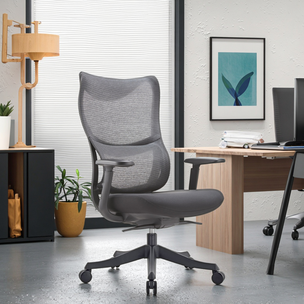Premium Back Support Ergonomic Office Chair Adaptive Lumbar Design Breathable Mesh Seat Heavy Duty Base