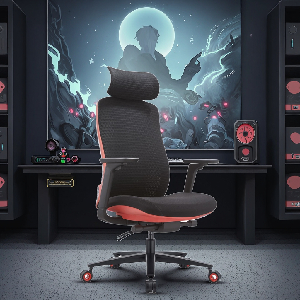 Red Ergonomic Gaming Chair with Multi-Dimensional Lumbar Support Slide Seat 130° Recline Professional E-Sports