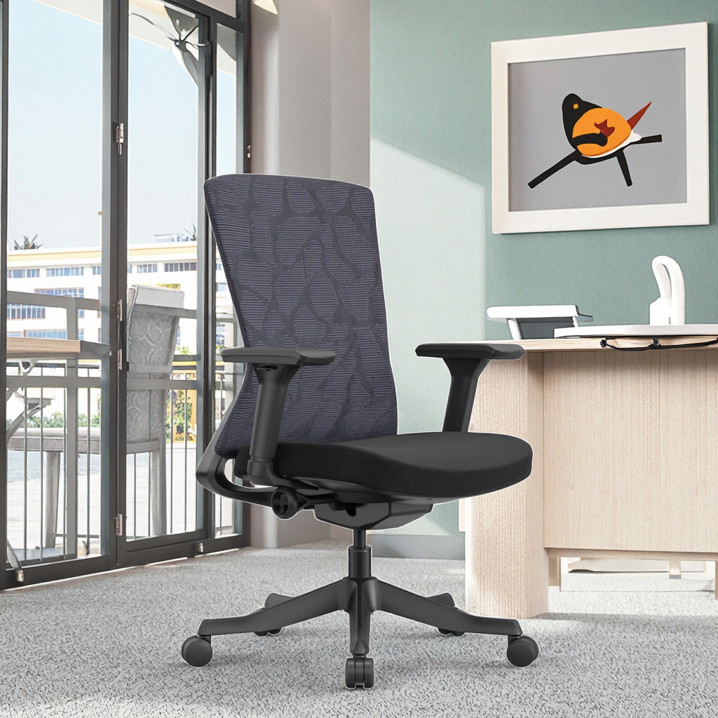 Premium Mesh Back Contoured Support Modern Ergonomic Design Stain Resistant Seat Professional Office Seating