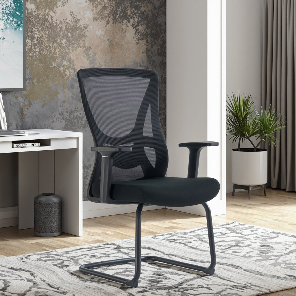 Leer Hot Sale Modern Style Adjustable Ergonomic PU Office Chair with Footrest Swivel Feature Steel Base for Computer Desk Work