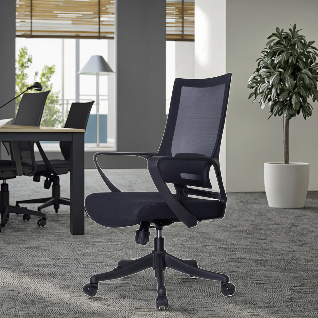 Modern Executive Classroom Office Conference Chairs Reinforced Metal Frame Breathable Mesh Back Height Adjustment Pneumatic