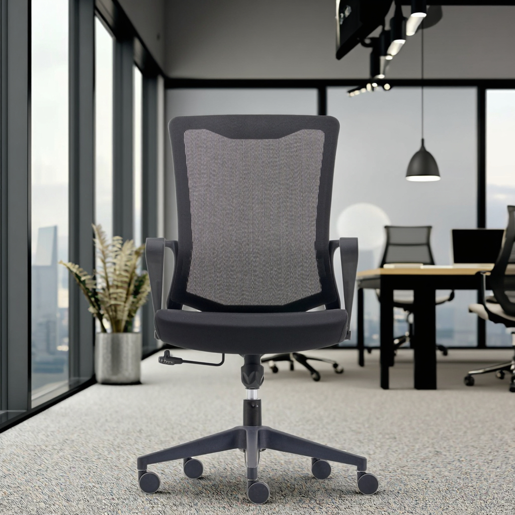 ZHONG BAI Cost-Efficient University Ergonomic Conference Training Chairs Executive Height Adjustable Thick Cushioned Seat Tilt