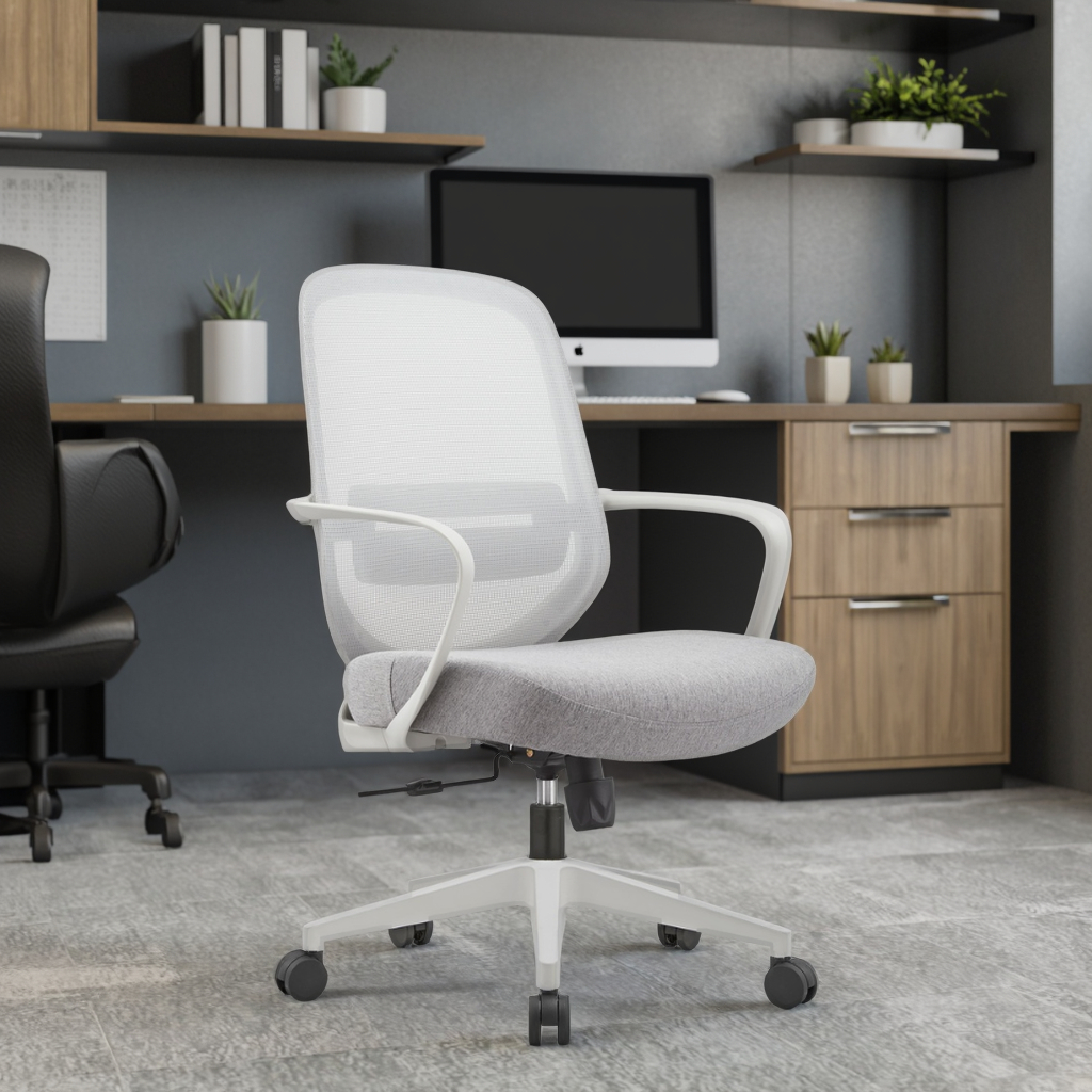 New Arrival 821B Professional Office Chair-Anti-Skid Steel Base Enhanced Ventilation Reinforced Nylon Wheels PU Adjustable