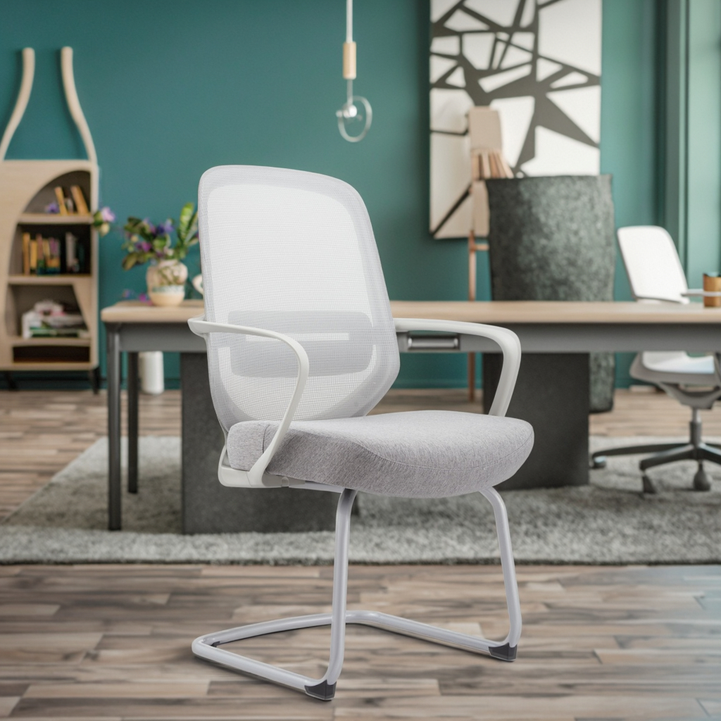 New Arrival 821C Gray Rubber Powder-Coated Springframe Chair Durable Steel Core Matte Finish Commercial Lobby Conference