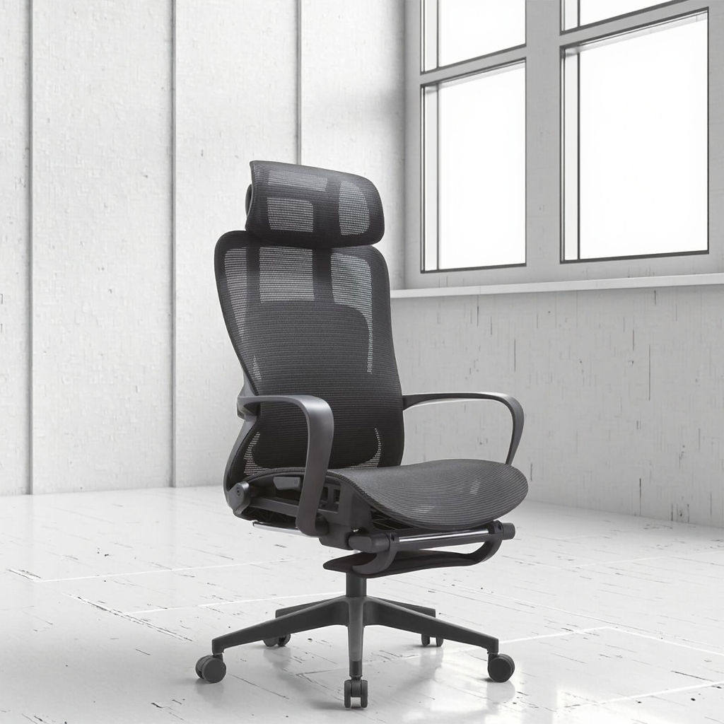 Premium Mesh Support Enhanced Comfort Adjustable Footrest Reclining Function Home Office
