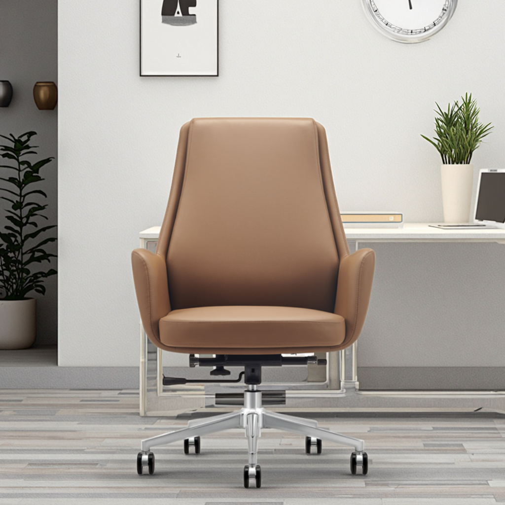 Modern Ergonomic Leather Adjustable Height Student Study Chair