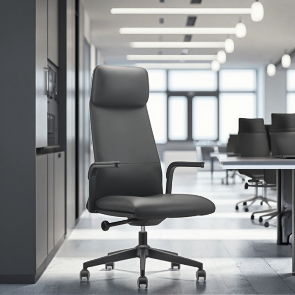 Professional Modern Leather Ergonomic Adjustable Office Chair Without Footrest
