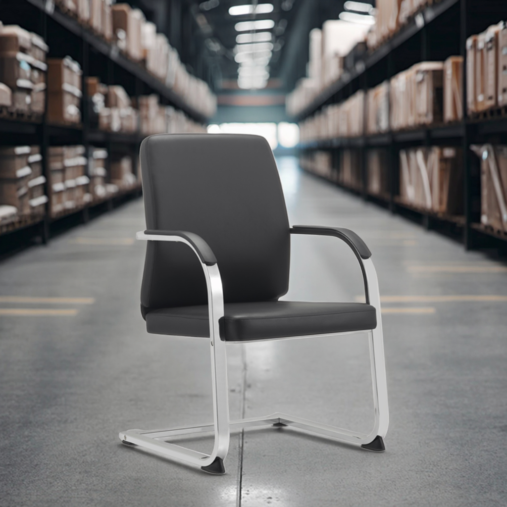 Heavy Duty Z-Back Frame Chair Cold Drawn Steel Construction Multiseam Upholstery Warehouse Seating