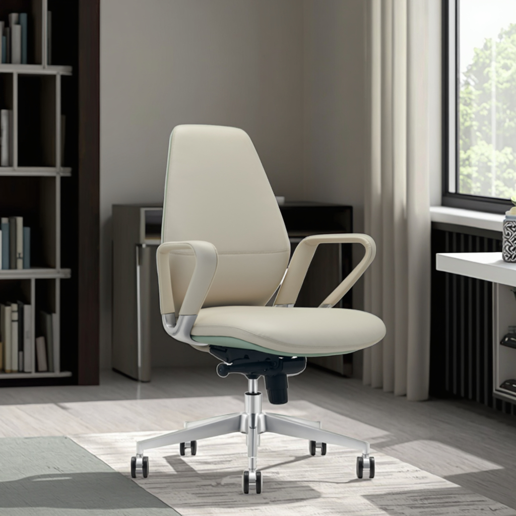 Modern Design Leather Ergonomic Executive Office Chair with Adjustable Height