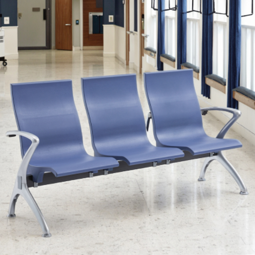 Commercial Grade Injection Molded PU Chairs with Reinforced Steel Legs