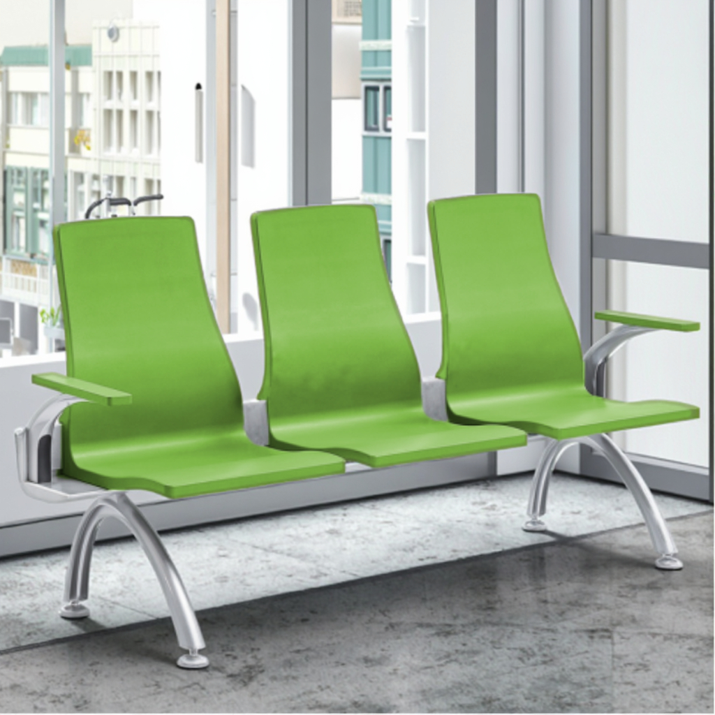 Sleek Contemporary Cantilever Design Monoblock Seats Hospital Modernized