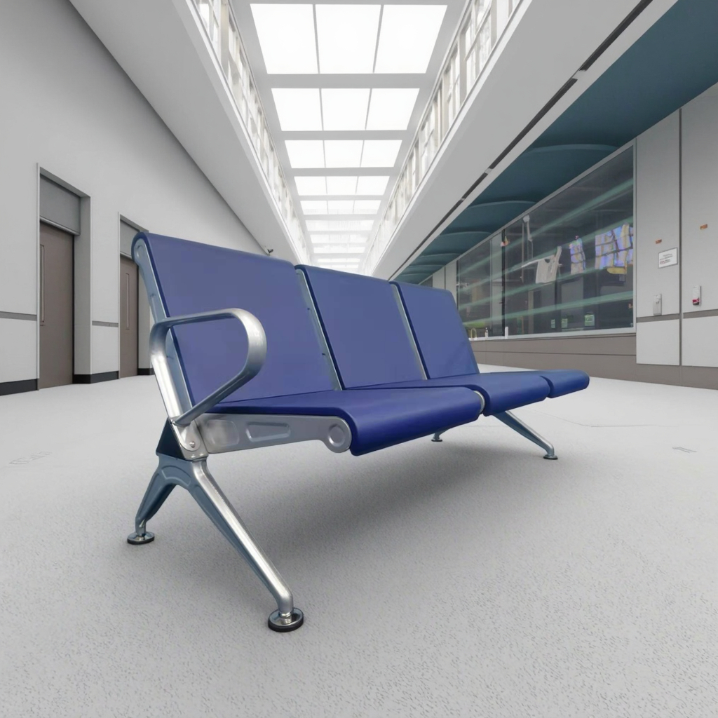 Steel Base Curved PU Padding Contoured Seating Educational Settings