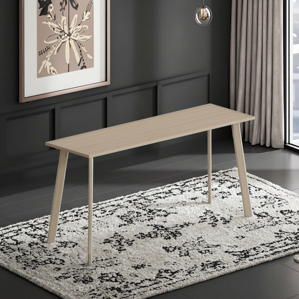 Modern Bar Counter Table with Aluminum Oak Clamp Finished Legs for Professional Commercial Use