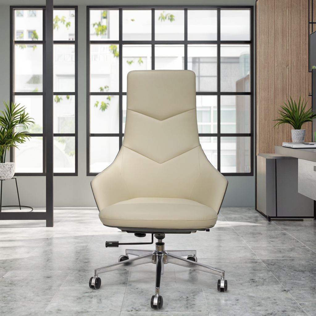 Economy Class Basic Leather Modern Ergonomic Adjustable Height Office Chair