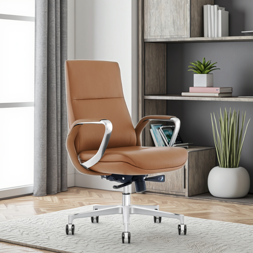 Luxury Modern White Racing Comfortable Boss Reclining Swivel Executive Leather Ergonomic Adjustable Height Office Chair CEO