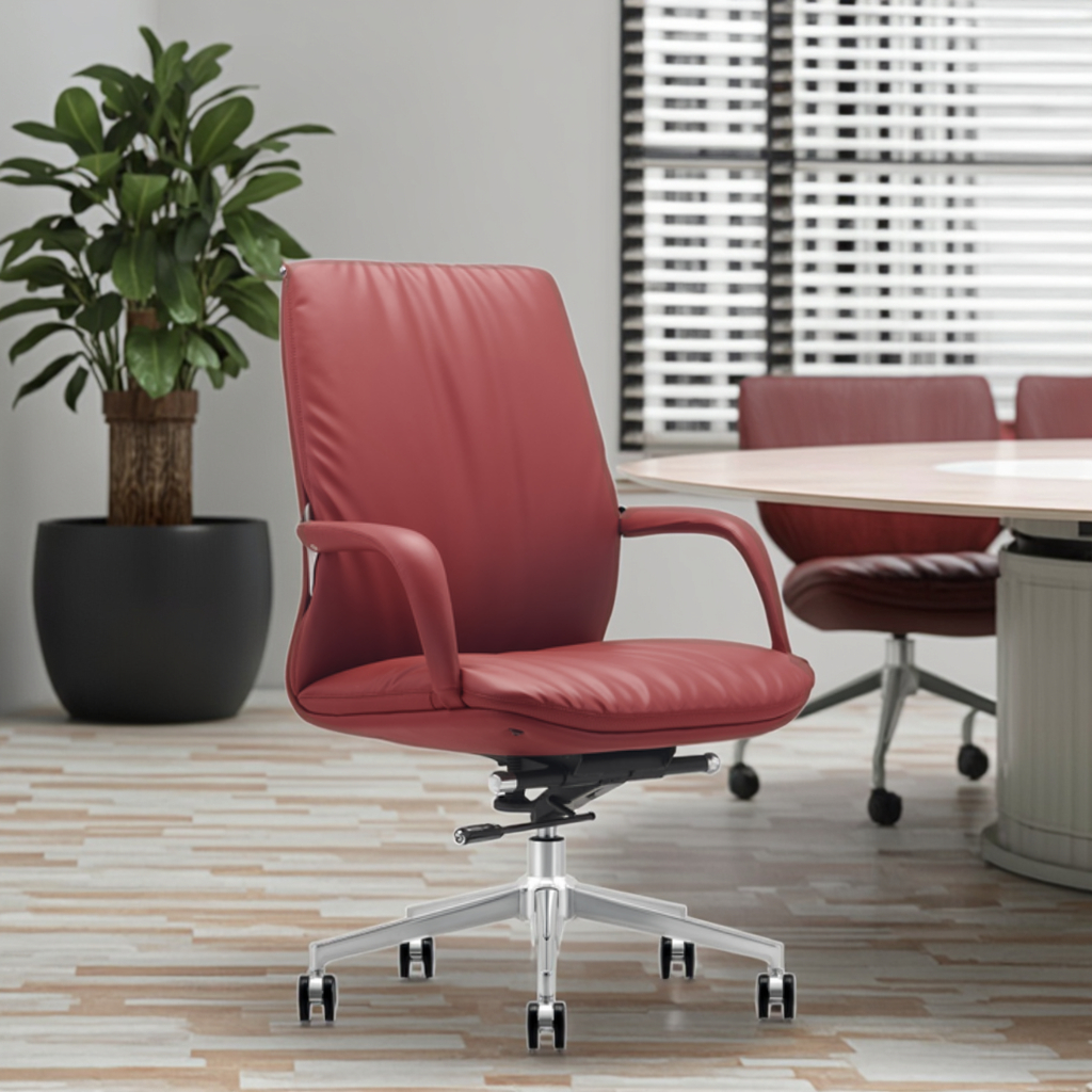 Professional Mid Back Office Chair Detachable Armrests Heavy Duty Base Corporate Upgrade