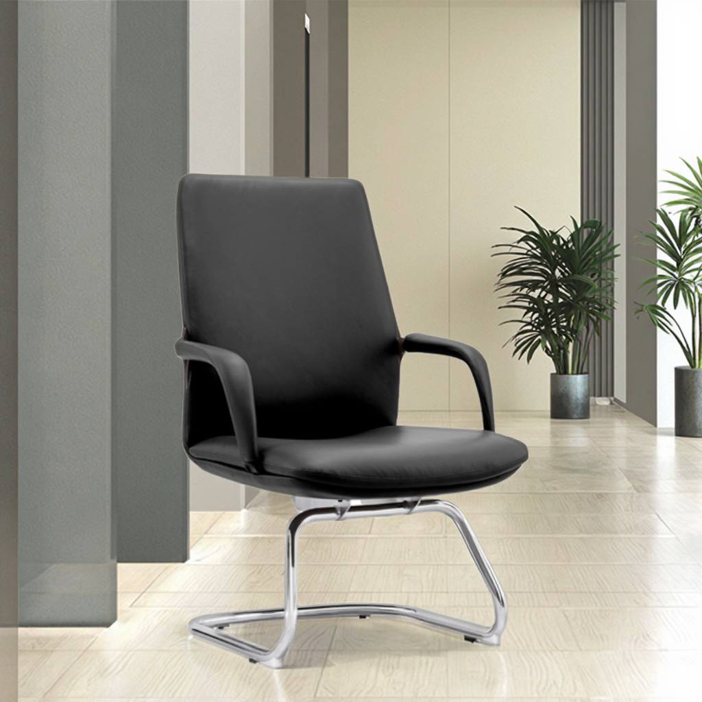 Industrial Iron Frame Executive Office Chair with Removable Cushion Pad Adjustable Height Modern Design for Hotel Reception Use