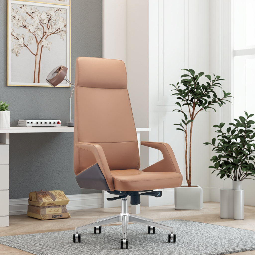 Professional Office Chair Molded Foam Construction Built-in Steel Frame Telescopic Mechanism