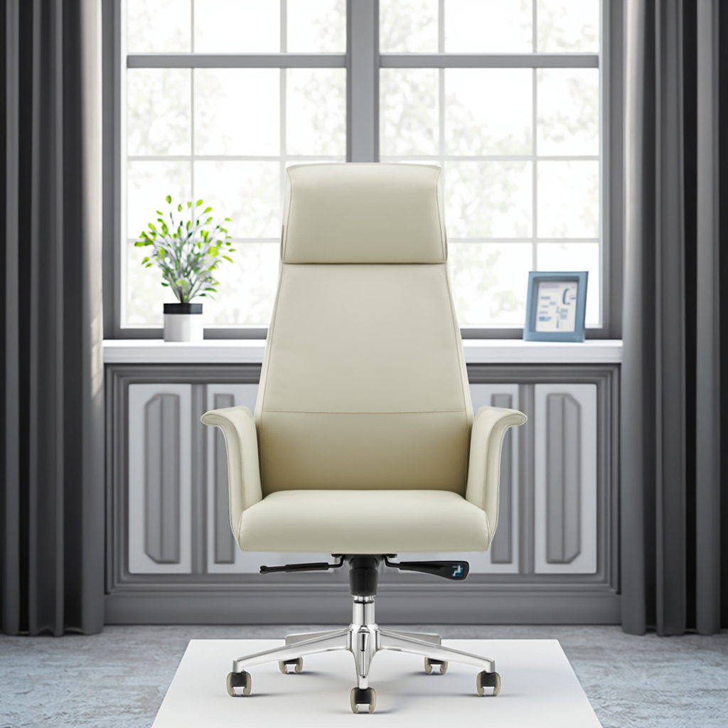 Luxury Double Layer Executive Chair Steel Reinforcement Headrest Full Body Support