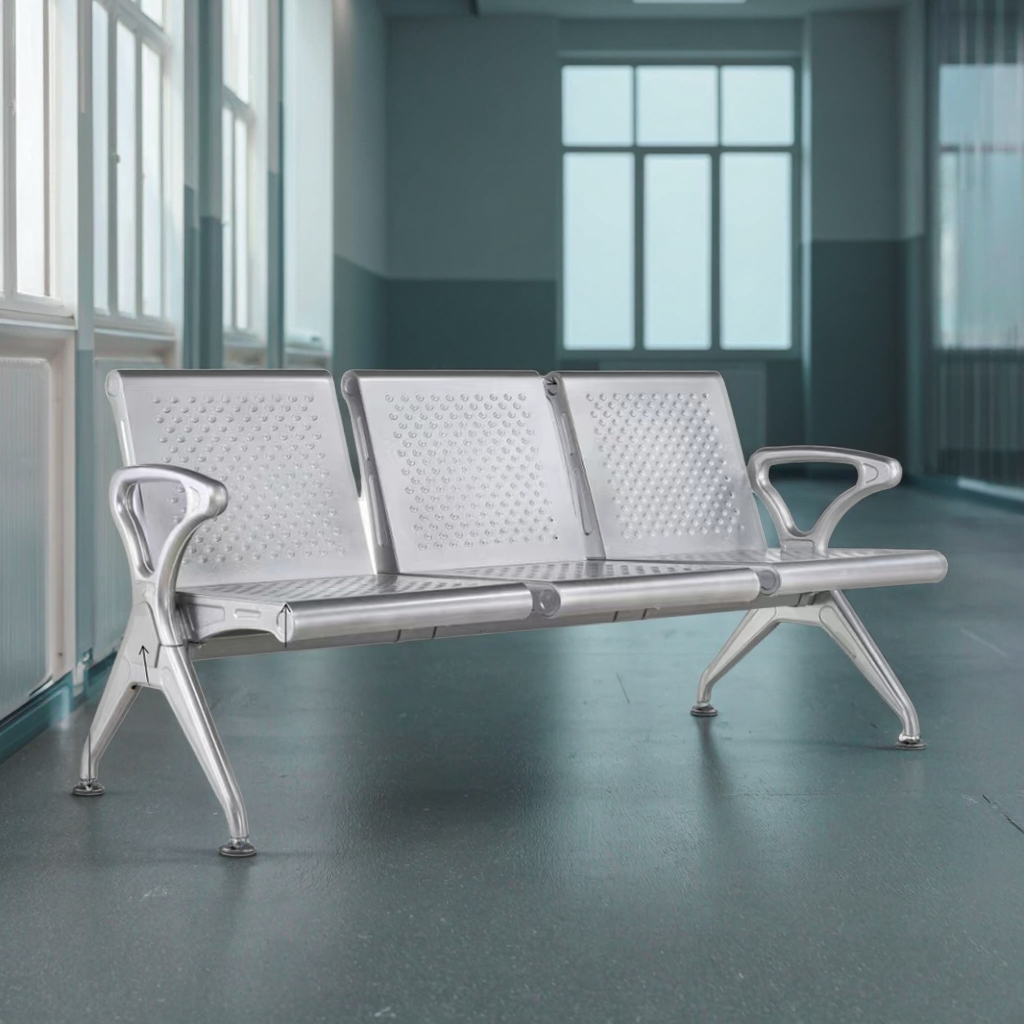 Rectangular Support Frame Seating Modern Durable Hospital Steel Premium Public Facilities