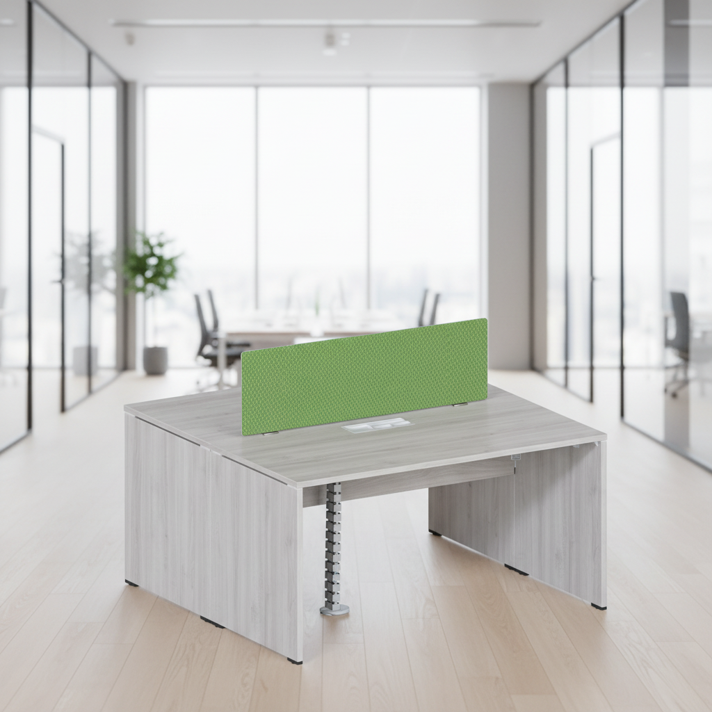 Budget Modern Double Row Office Workstation Wood Frame with Storage Drawers Durable Adjustable Standing Desk for Hospital Use