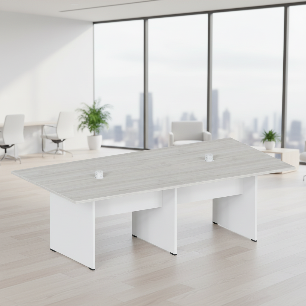 Modern Automatic Convertible Extendable Durable Medium Oval Conference Table ABS Connection System Meeting Room Office Desk