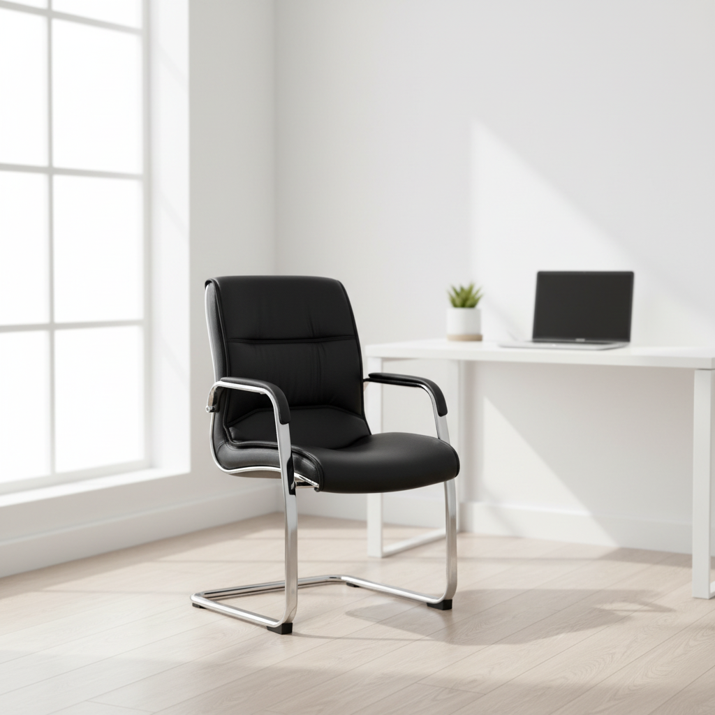 Modern Leather Executive Ergonomic Adjustable Steel Frame Computer Chair