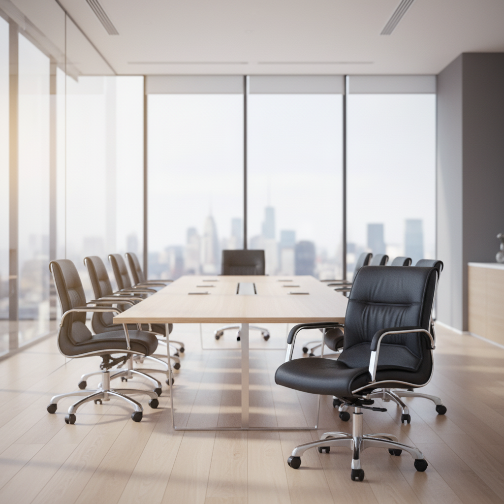 Modern Design Ergonomic Leather Executive Office Chair with Adjustable Height